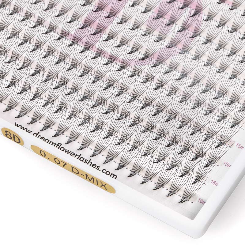 WHOLESALE 8D Large Tray 320 Fans 0.07mm Pointy Base Premade Volume Fans - DreamFlowerLashes®