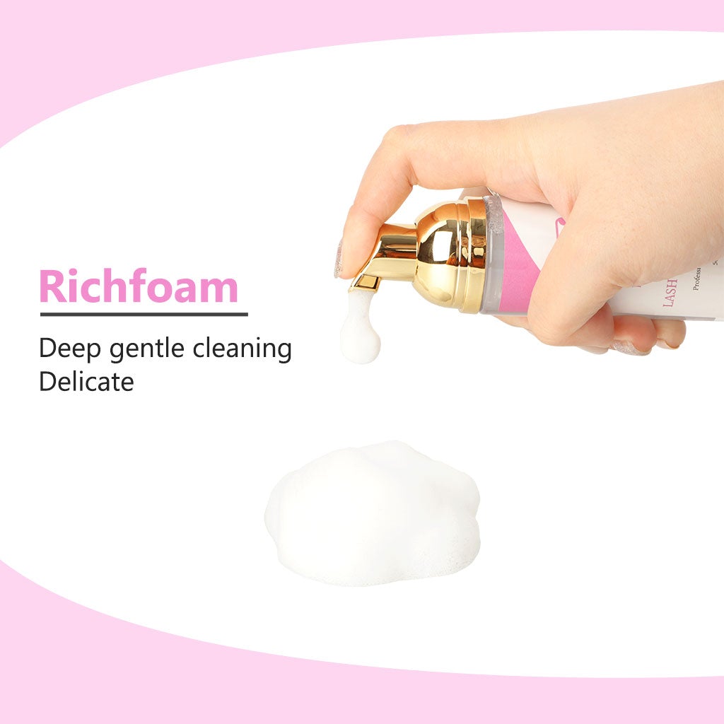 WHOLESALE Eyelash Extensions Shampoo Mousse Eyelash Foam Cleaner Pump Design - DreamFlowerLashes®