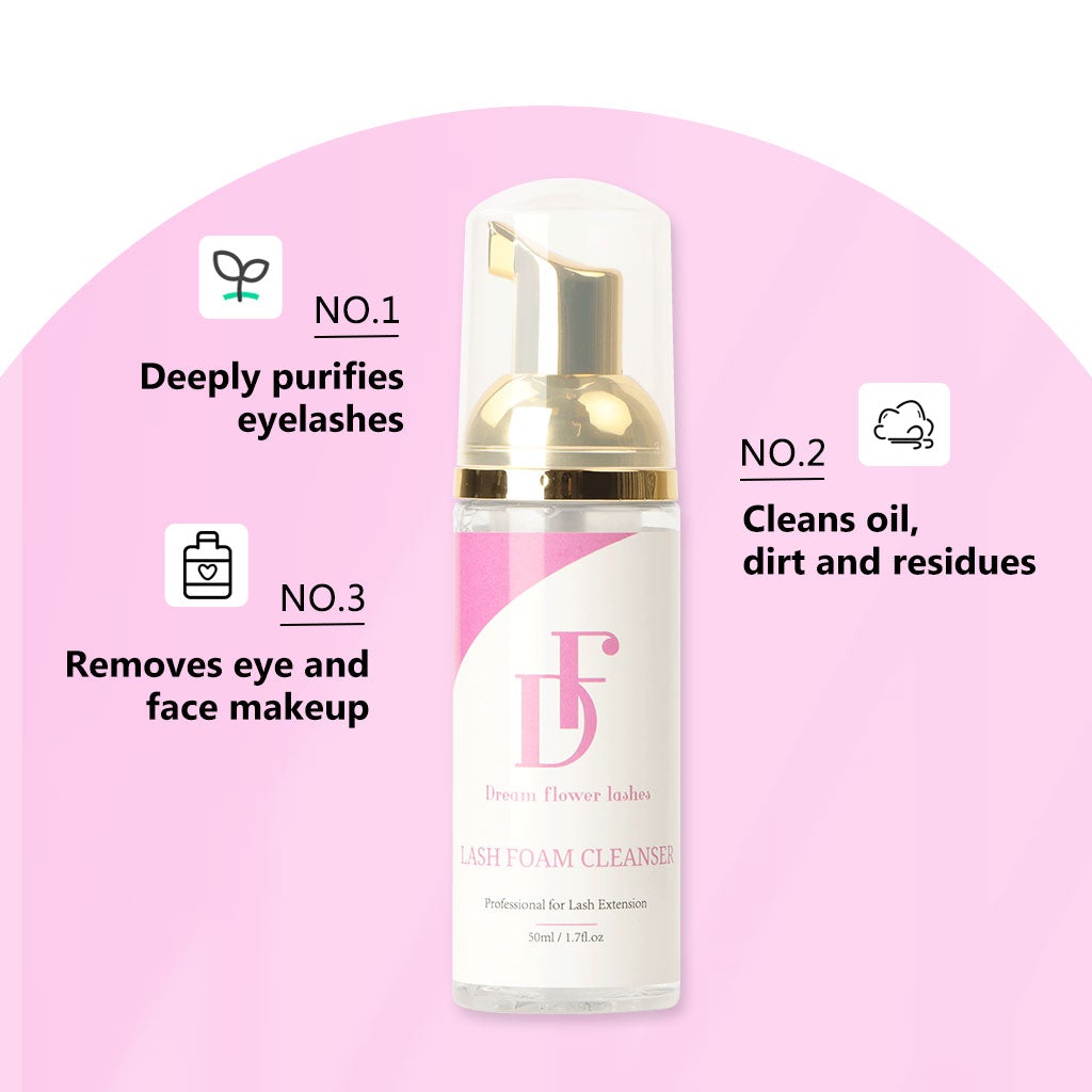 WHOLESALE Eyelash Extensions Shampoo Mousse Eyelash Foam Cleaner Pump Design - DreamFlowerLashes®