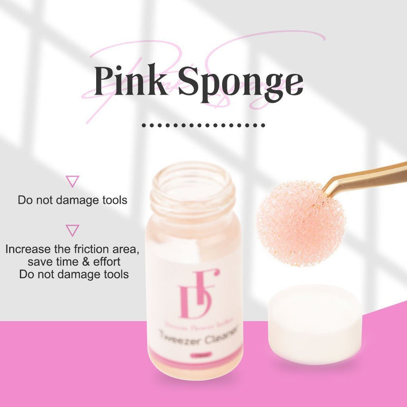WHOLESALE Tweezers Cleanser Pink Sponge Updated Fomula - DreamFlowerLashes®